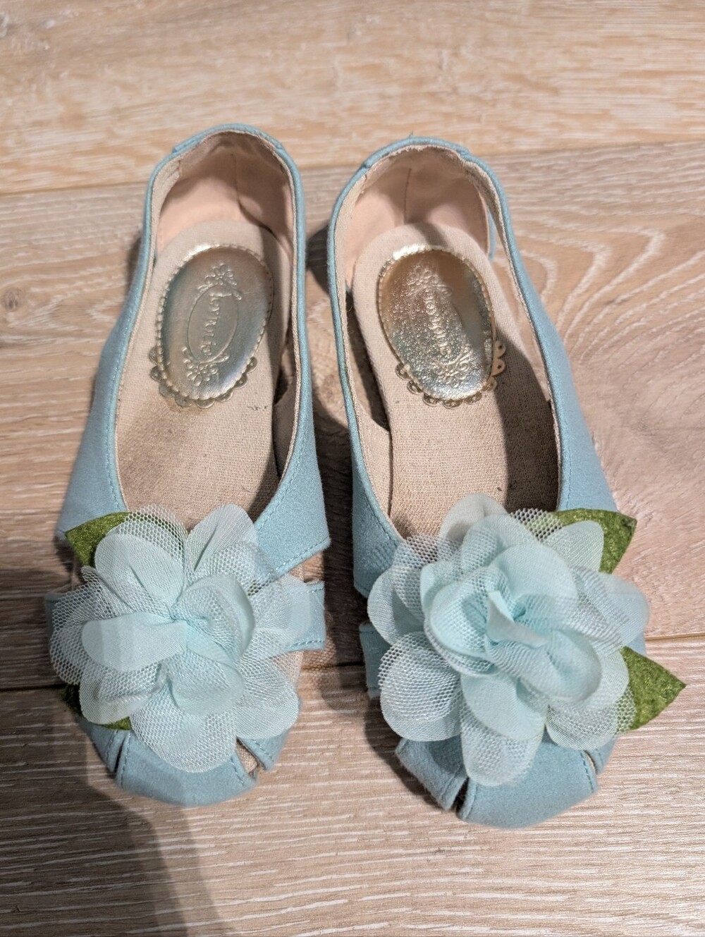 Joyfolie Blue Flat Shoes, Size 12T